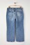 More Sustainable Mavi Yüksek Bel Comfort/Orta Esnek Straight Fit Büyük Beden Jeans TBBAW24CJ00045 - 6