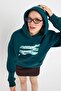 Petrol Teen Oversize/Geniş Kalıp Slogan Baskılı Kalın İçi Polarlı Örme Sweatshirt TWOAW26SW00125
