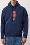 Lacivert Oversize/Geniş Kesim İçi Polar/Sıcak Tutan Pamuk Unisex Sweatshirt TMNAW22SW1462 - 3