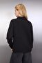 Siyah Yakası Taş Detaylı Oversize/Geniş Kalıp Örme Sweatshirt TWOAW26SW00121 - 5