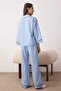 Mavi Çizgili Poplin Dokuma Pijama Takımı THMAW26PT00101 - 4