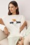Mint %100 Pamuklu Çizgili Ayıcıklı Örme Pijama Takımı THMAW25PT00171
