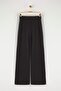 Siyah Biyeli Wide Leg/Geniş Paça Örme Spor Eşofman Altı THMAW26EA00001 - 7