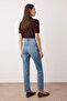 Mavi Yüksek Bel Comfort/Esnek Slim Fit Mom Jeans TWOAW26JE00229 - 4