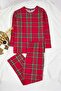 Red Plaid Large Size Knitted Pajamas Set Tbbaw26Ai00038 - 2