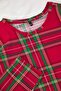 Red Plaid Large Size Knitted Pajamas Set Tbbaw26Ai00038 - 4