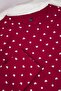 Burgundy Heart and Polka Dot Pattern Knitted Pajamas Set Tbbaw25Ai00065 - 5