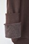 Dark Brown Oversize/Wide Cut Embroidery Detailed Plus Size Sweatshirt Tmnaw25Ao00014 - 6