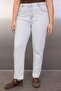 Buz Mavisi Yüksek Bel Slim Mom Denim Büyük Beden Jeans TBBAW24CJ00076 - 3