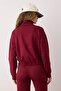 Burgundy Brushed Soft Fabric Sports Knitted Sweatshirt Thmaw26Sw00001 - 5