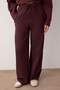 Mürdüm Cep Detaylı Beli Lastikli Wide Leg/Geniş Paça Pantolon TWOAW26PL00087 - 4