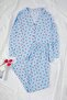 Mavi Çizgi&Kalp Desenli Gömlek Yaka Dokuma Pijama Takımı TBBAW26AI00029 - 3