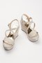 Gold Filling Sole Women's Heeled Shoes-600 - 3