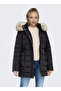 New Luna Quilted Coat Women's Gray Hooded Jacket