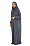 Organic Hijab One Piece Prayer Dress - Smoked - 4