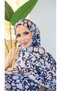 Amber Pattern Aqua Cotton Shawl