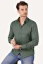 قميص رجالي ذو أزرار بنية خضراء صبار Slimfit هدية محاصر - 4