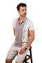 Beige Mink Double Color Gift Boxed Men's Polo Neck T-Shirt - 2