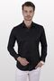 Black Satin Slimfit Men's Shirt with Gift Box - 4