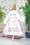 Muslin Kimono 100% Cotton Frida Patterned Jacquard Bathrobe Kaftan Dressing Gown Orange - 3