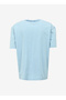 Crew Neck Printed Blue Men's T-Shirt M4Gi44Kc6U1Fb3G_Ss Bsc Postca - 2