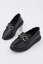Polara Thick Sole Buckle Detailed Women's Casual Loafer Shoes