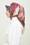 Patterned Rayon Scarf Daily Wrinkle-Free Non-Slip 90X90Cm - 3