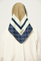 Patterned Twill Scarf Non-Slip Wrinkle-Free Fabric Beige - 3