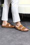 Anatomical Unisex Natural Cork Sole Genuine Leather Slippers - 3