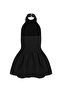 Miu Black Color Double Layering Does Not Show through Cotton Poplin Dress - 3