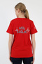 Emergency Health Round Neck Combed Cotton Short Sleeve Tshirt - Red - 8