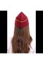 Chef Boat Cap - Burgundy Yellow Piping - 8