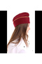 Chef Boat Cap - Burgundy Yellow Piping - 5