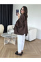 Brown Cape Style Trench Coat - 7603 - 4