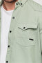 Men's Shirt Slim Fit Men's Water Green Denim Shirt - 3