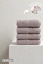 4-Piece Lilac Dora Hand Towels - 50X80 Cm, 170 Gr, 100% Cotton, Spa and Hotel Towels