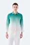 Green Comfort Fit Button Collar Easy-Iron Shirt - 2