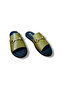 Women's Genuine Leather Single Strap Low Sole Buckle Slippers - 6