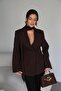Coffee Shawl-Detail Lined Premium Design Double-Breasted Jacket - 6