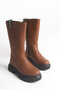 Girl's Long Zippered Simple Flat Model Waterproof Thick Flexible Comfortable Sole Winter Boots - 2