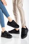 Unisex Daily Thick Sole Orthopedic Retro Stripe Black Guaranteed Sports Sneaker Shoes - 3