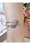 Pink Zircon Stone Vip Steel Bracelet Gema Butterfly Heart Bow Star Figured Bracelet Gift - 2