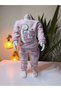 Eid Girls' Plush Detailed Embossed Thick Set Pocketed 100% Cotton - 5
