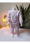 Eid Girls' Plush Detailed Embossed Thick Set Pocketed 100% Cotton - 3