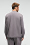 Edmund Men's Sleeve Printed Skirt with Elastic and Stopper Crew Neck Dark Gray Sweatshirt - 6