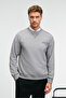 Caspian Men's Cotton Crew Neck Karyoka Stitched Printed Anthracite Sweatshirt