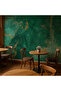 Emerald Green Gold Marble Textured Wallpaper |   Self Adhesive |   Odorless Latex Printing