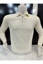 Güncüoğlu Seasonal Long Sleeve Polo Neck Zippered Elastic Bottom Men's Knitwear - 2