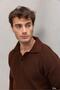 Oversize Thessaloniki Knitted 4 Button Half Placket Comfortable Fit Men's Knitwear Sweater - Brown - 3