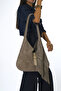 Women's Genuine Suede Leather Handbag with Puppy Motif and Side Fringe - 2